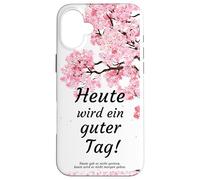 Custodia per iPhone 16 Plus Oggi è una bella giornata, soddisfazione, tedesco