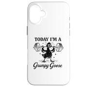 Custodia per iPhone 16 Plus Oggi sono un'oca Grumpy Goose Gym Pun Weightlifting