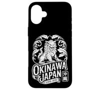 Custodia per iPhone 16 Plus Okinawa Giappone Guardian Shisa Lion Retro Hanko Kanji Souvenir