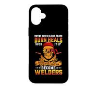 Custodia per iPhone 16 Plus Only Real Men Become Welders Funny Welder Welding