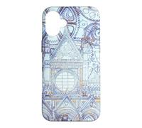 Custodia per iPhone 16 Plus Opera d'arte blu della Cattedrale Toscana