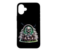 Custodia per iPhone 16 Plus Orda di teschio incandescente - Horror scheletro gotico scuro
