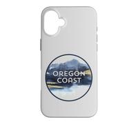 Custodia per iPhone 16 Plus Oregon Coast Pacific NW Vacation Souvenir Acquerello Design