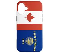 Custodia per iPhone 16 Plus Oregon e Canada Uniti nelle Radici