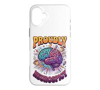 Custodia per iPhone 16 Plus Orgogliosamente Neurospicy Cervello Colorato ADHD Neurodiversità Gioia