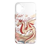 Custodia per iPhone 16 Plus Origami giapponese Art Dragon