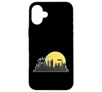 Custodia per iPhone 16 Plus orizzonte, con, zeppelin, e, edifici