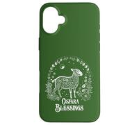 Custodia per iPhone 16 Plus Ostara Blessings Pagan Spring Lamb Floral Moon Ostara