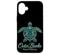 Custodia per iPhone 16 Plus Outer Banks Mandala Turtle Spiaggia tropicale della Carolina