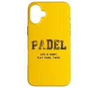 Custodia per iPhone 16 Plus Padel, La vita è breve Gioca a Padel due volte