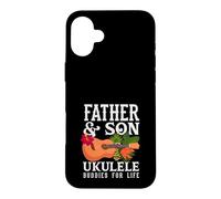 Custodia per iPhone 16 Plus Padre e figlio Ukulele Buddies For Life Musicista hawaiano