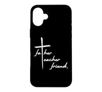Custodia per iPhone 16 Plus Padre Maestro Amico Gesù Croce Cristiana