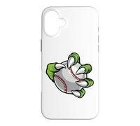 Custodia per iPhone 16 Plus Palla da baseball Artiglio Cartoon Monster Animal Mano