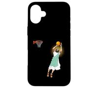 Custodia per iPhone 16 Plus Pallacanestro religioso Gesù Christian Humor Tre Point Shot