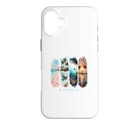 Custodia per iPhone 16 Plus Palme dei Caraibi, spiagge rosa e maiali - Vacanza Bahamas