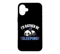 Custodia per iPhone 16 Plus Panda Sleep Funny Nap Humor Lazy I'd Rather Be Sleeping