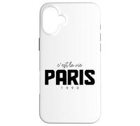 Custodia per iPhone 16 Plus Parigi Francia C'est La Vie Souvenir francese