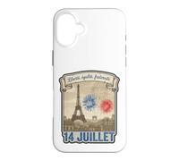 Custodia per iPhone 16 Plus Parigi Francia Torre Eiffel Bastiglia Giorno 14 Juillet Vintage Gr
