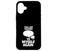 Custodia per iPhone 16 Plus Parlare con me Umorismo introverso divertente pensiero eccessivo