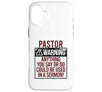 Custodia per iPhone 16 Plus PASTOR WARNING! QUALCOSA DICI POTREBBE ESSERE IN UN SERMONE! Meme