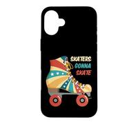 Custodia per iPhone 16 Plus Pattinatori Gonna Skate Old School Pattinaggio a rotelle Retro Skater