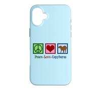 Custodia per iPhone 16 Plus Peace Love Capibara Carino Capibara