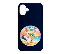 Custodia per iPhone 16 Plus Pelikanugel salva pesce sulla spiaggia Andiamo to the Beach