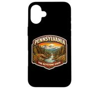 Custodia per iPhone 16 Plus Pennsylvania The Keystone State Souvenir Memorabilia dei visitatori
