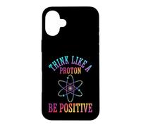 Custodia per iPhone 16 Plus Pensa come un protone Sii positivo Scienza Chimica Giochi di parole