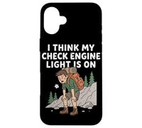 Custodia per iPhone 16 Plus Penso che la spia del mio motore di controllo sia accesa con una divertente grafica escursionistica