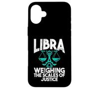 Custodia per iPhone 16 Plus Pesare la bilancia della giustizia Bilancia