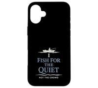 Custodia per iPhone 16 Plus Pesca da solo Pescatore introverso Tranquillo Pescatore Solitudine