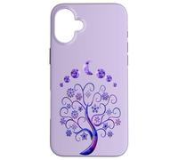 Custodia per iPhone 16 Plus Phases Moon & Tree of Life Fasi Lunari Albero Rosa Della