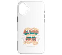 Custodia per iPhone 16 Plus Philippians 4:13 Christian Scripture Faith Verse