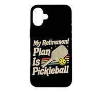 Custodia per iPhone 16 Plus Pickleball è il mio piano pensionistico giocatori Pickle Ball