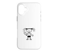 Custodia per iPhone 16 Plus Pickleball Girl Stickfigure Cute Funny Pickleball