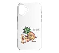 Custodia per iPhone 16 Plus Pineapple belongs on pizza