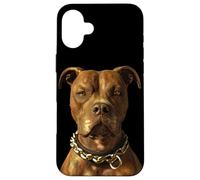 Custodia per iPhone 16 Plus Pitbull Bulldog Pittie Cane American Pit Bull Terrier