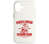 Custodia per iPhone 16 Plus Pizza Lover Cycling Club Bici da Corsa Pizza