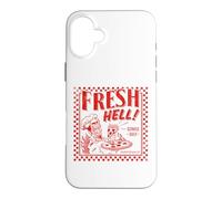Custodia per iPhone 16 Plus Pizza Satan "Fresh Hell" Satan Occult Satanic Lucifer