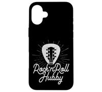 Custodia per iPhone 16 Plus Plettro per chitarra con logo Rock And Roll Hubby
