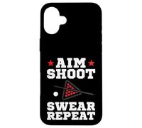 Custodia per iPhone 16 Plus Pool Playing Aim Shoot Swear Repeat Pool Playing Billiards