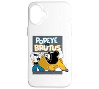 Custodia per iPhone 16 Plus Popeye il marinaio uomo vs bruto bluto retrò fumetto