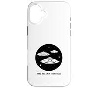 Custodia per iPhone 16 Plus Portami via da qui (Dichiarazione UFO aliena divertente)