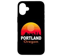 Custodia per iPhone 16 Plus Portland Oregon Vintage Retro Sunset City State USA