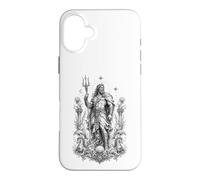 Custodia per iPhone 16 Plus Poseidone Sea Dio Onde Oceano Mitologia Greca Opera d'arte
