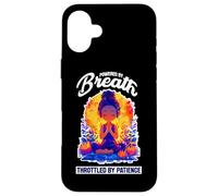 Custodia per iPhone 16 Plus POWERED BY BREATH THROTTLED BY PATIENCE