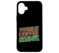 Custodia per iPhone 16 Plus POWERED BY COFFEE AND CHLOROPHYLL