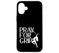 Custodia per iPhone 16 Plus Pray For Grip - Cerchio divertente per aereo, regalo per yoga aereo