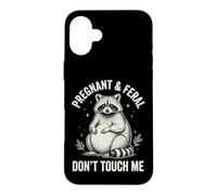 Custodia per iPhone 16 Plus Pregnant And Feral Don't Touch Me